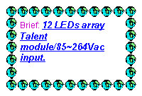 ��r���: Brief: 12 LEDs array Talent module/85~264Vac input.